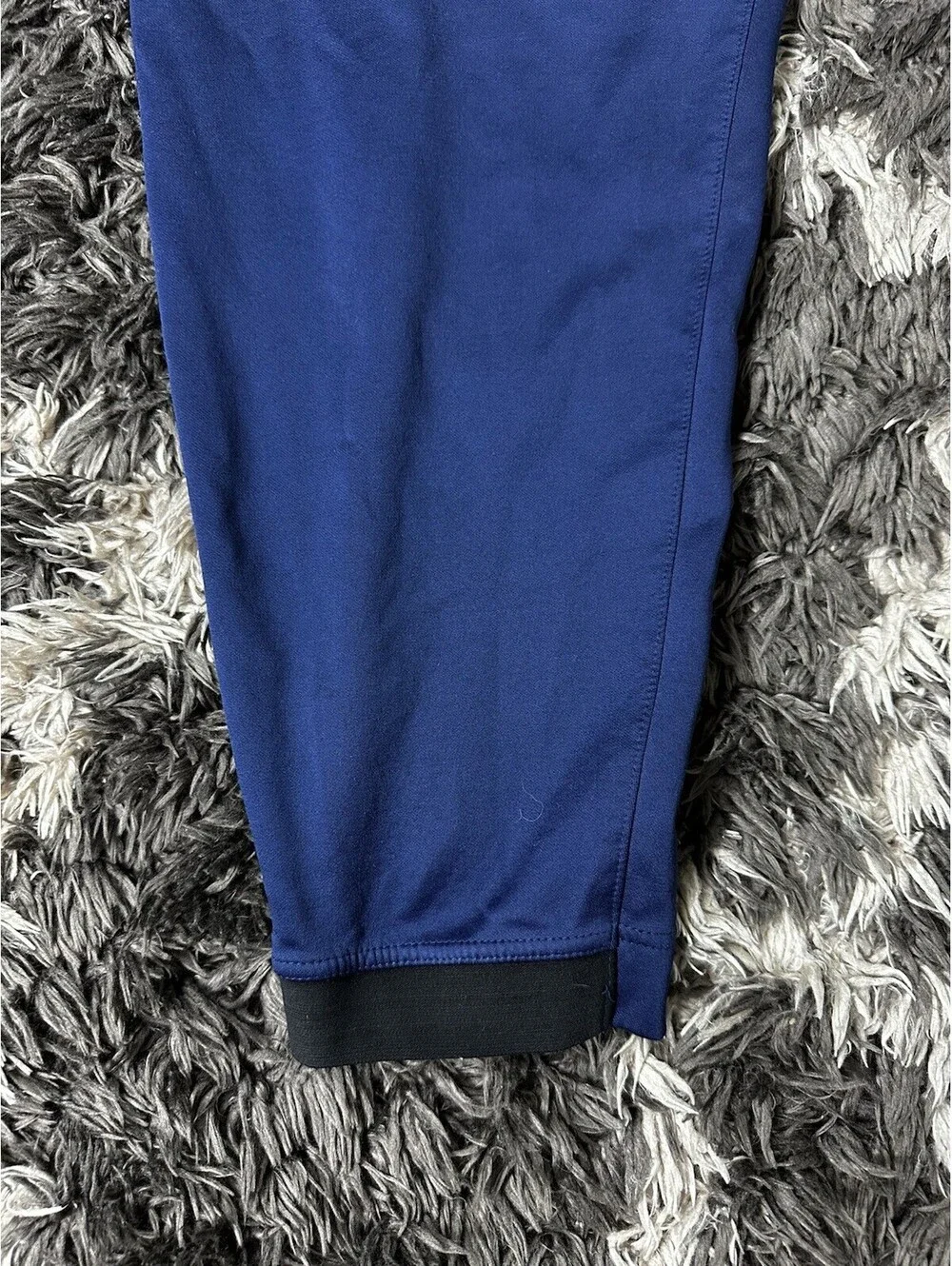 Nike Dri-Fit Fleece Joggers Tapered Track Pants Blue Zipper Pocket Men's XL